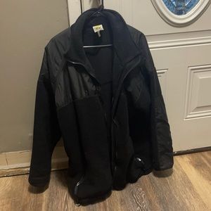 Military style black fleece jacket. Very warm, very comfortable
